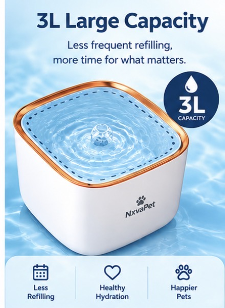 Automatic Pet Water Fountain – Quiet & Fresh Drinking Water