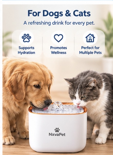 Automatic Pet Water Fountain – Quiet & Fresh Drinking Water